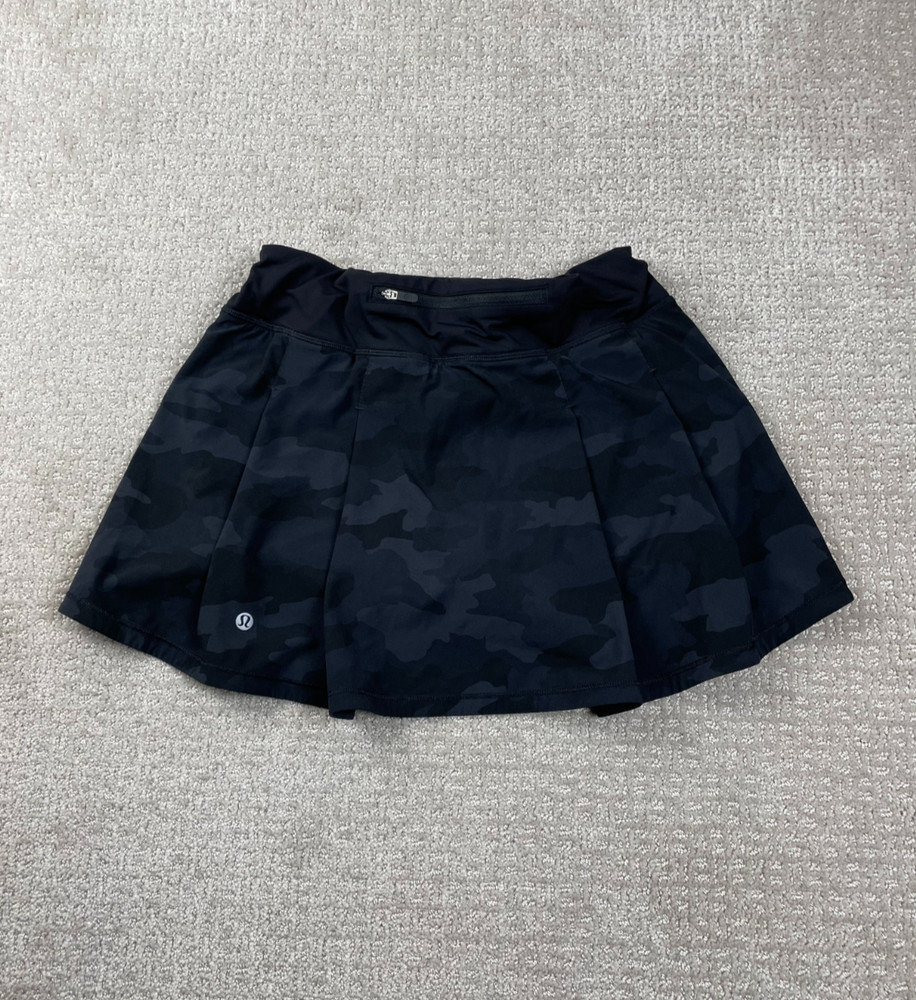 Lululemon Pace Rival Skirt Women 6 Camouflage Tennis Skort Athleticwear LW8A94T
