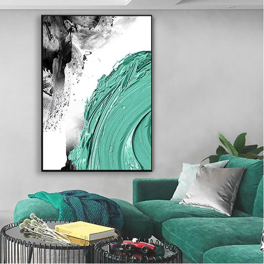 Custom Living Room 3D Handmade Oil Painting Modern Simple Abstract Art Wall