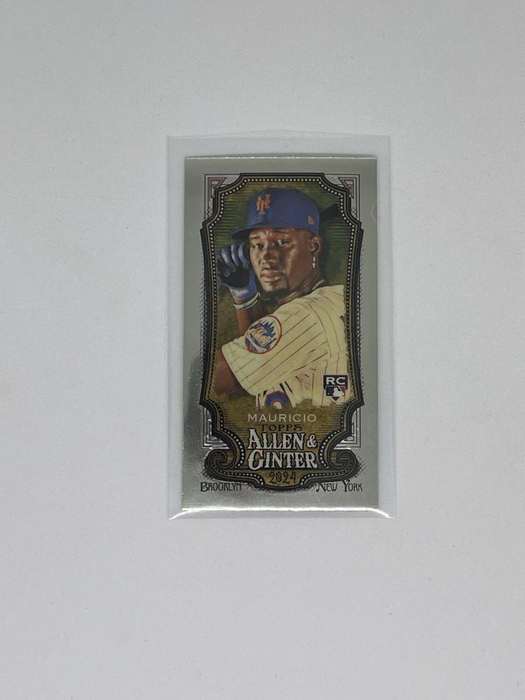 2024 Topps Allen & Ginter #67 Ronny Mauricio Mini Chrome RC Mets