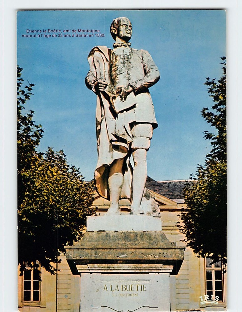 Postcard Étienne de La Boétie Statue Sarlat-la-Canéda Dordogne France