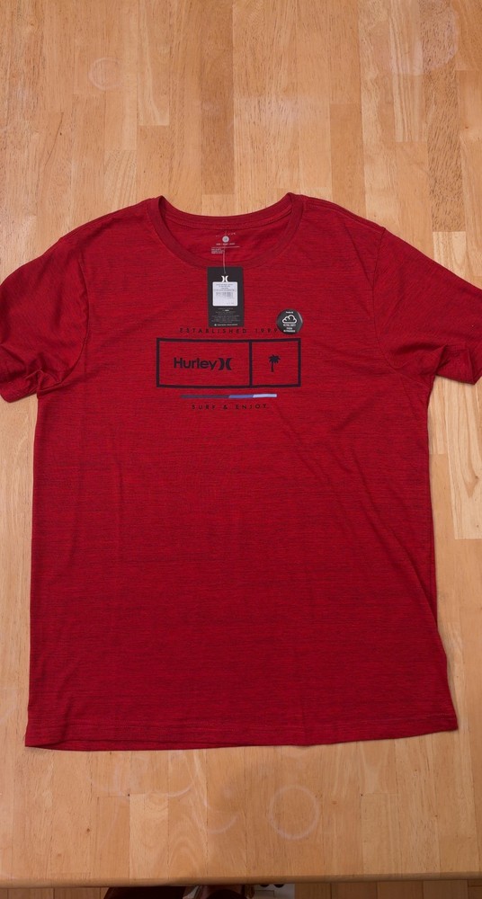 Hurley Pop Bar Jersey SS Graphic Tee Unity Red Heather L