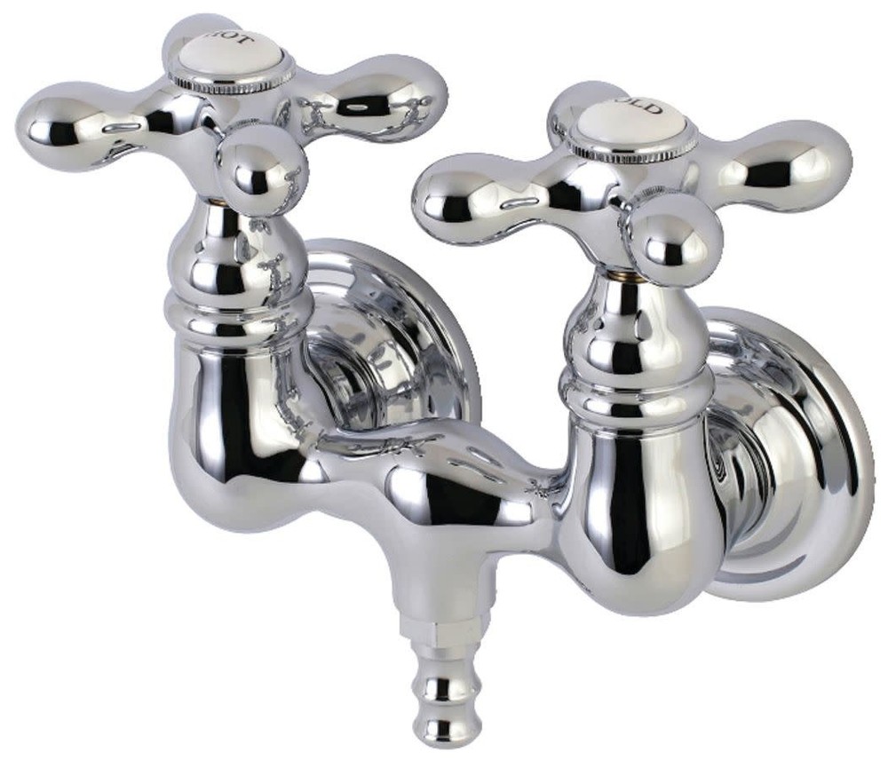 Kingston Brass AE38T Vintage Wall Mounted Clawfoot Tub Filler - Chrome