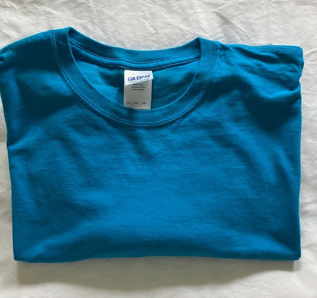 Men's XL Gildan Solid Blue Crew Neck Short Sleeve Ultra Cotton t-shirt