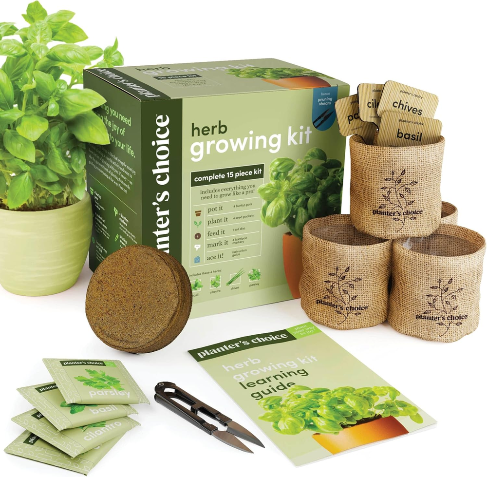 Indoor Herb Garden Starter Kit - Coolest Gifts for Women - Birthday Gifts for He