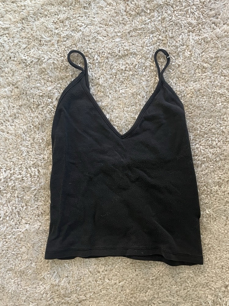 Brandy Melville John Galt Black V Neck Tank Cami Crop Top Women’s One size