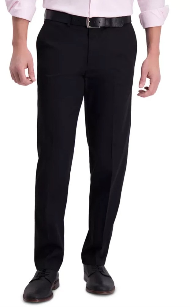 Men's Haggar Iron Free Premium Khaki Straight Fit 32x30 Black - NWT!