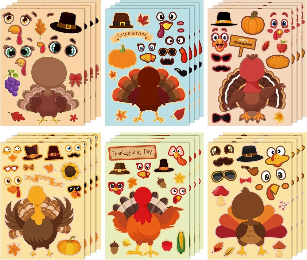 OHOME Thanksgiving Stickers - Crafts for Kids - DIY