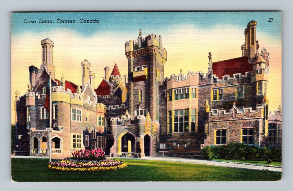 Canada Ontario Toronto Casa Loma Standard Postal Old Card View Vintage Postcard
