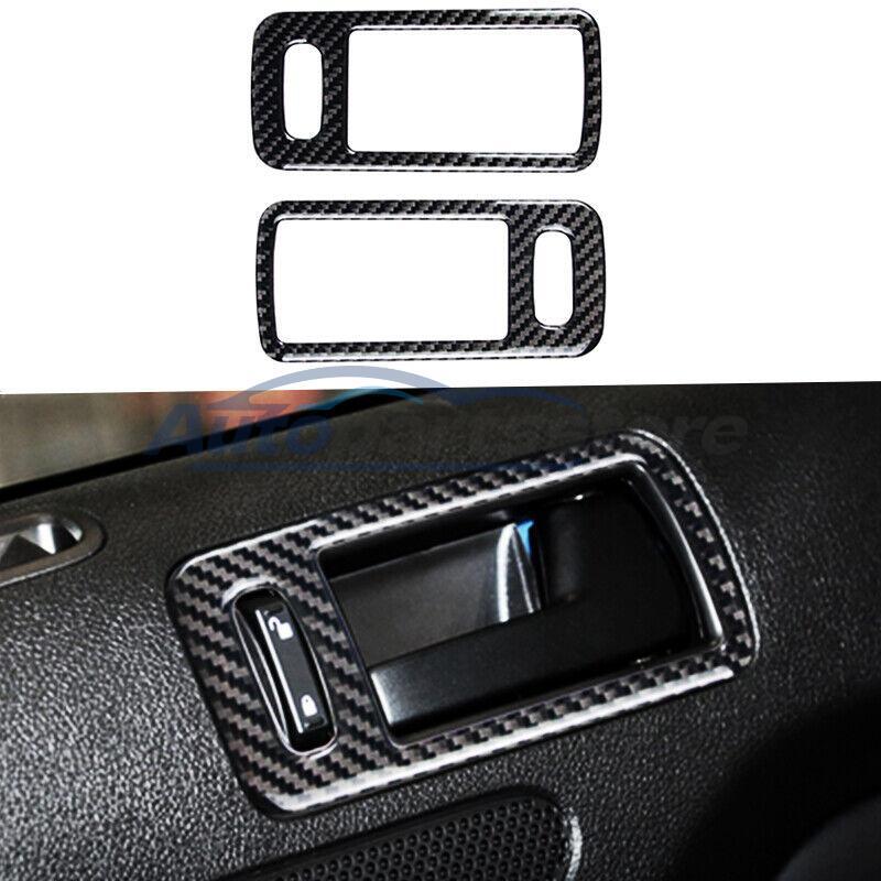 For Ford Mustang 2012-2014 Carbon Fiber Car Interior Door Handle Cover Trim