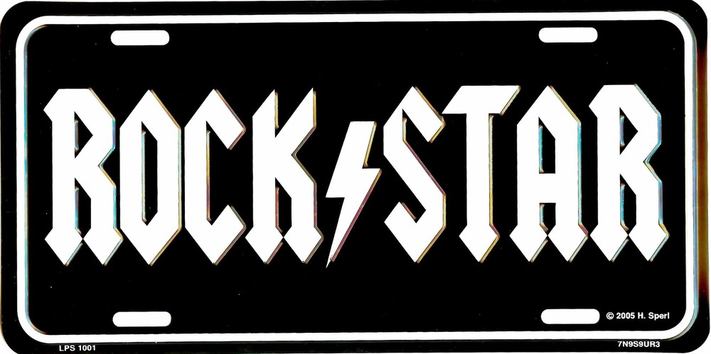 ROCK STAR ROCKSTAR METAL LICENSE PLATE CAR TAG #1001