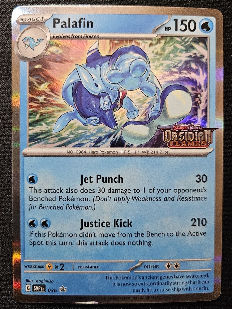 Palafin SVP036 Black Star Promos Obsidian Flames Prerelease Holo Pokémon 2023 NM