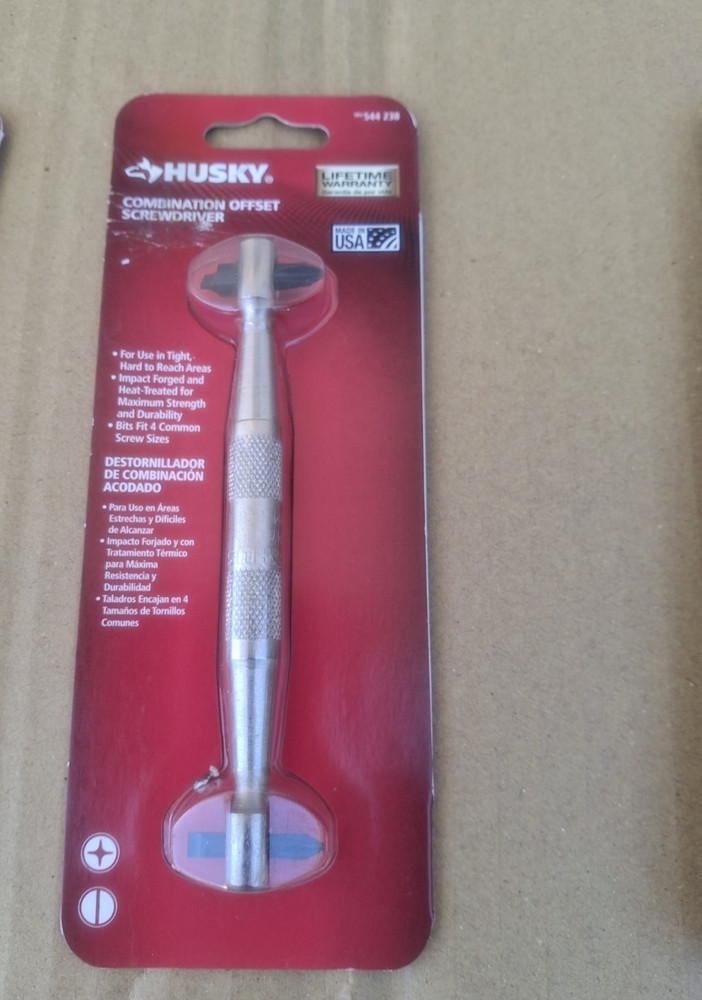 Husky PRO 4 In 1 USA Made Combination Offset Screwdriver NEW Made in USA