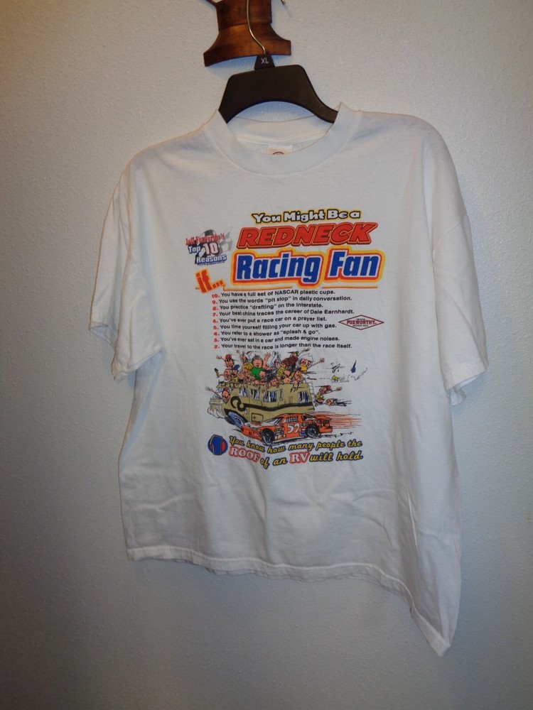 Jeff Foxworthy You Might Be a Redneck Racing Fan Vintage Shirt Size Large
