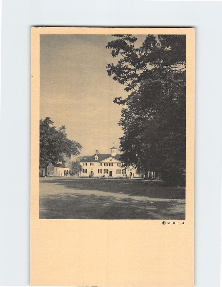 Postcard The Mount Vernon Mansion West Front Virginia USA