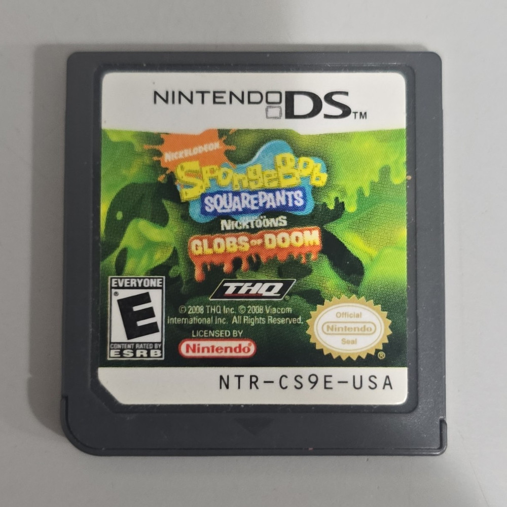 THQ SpongeBob SquarePants Nicktoons Globs of Doom Nintendo DS Game 2008 NTSC