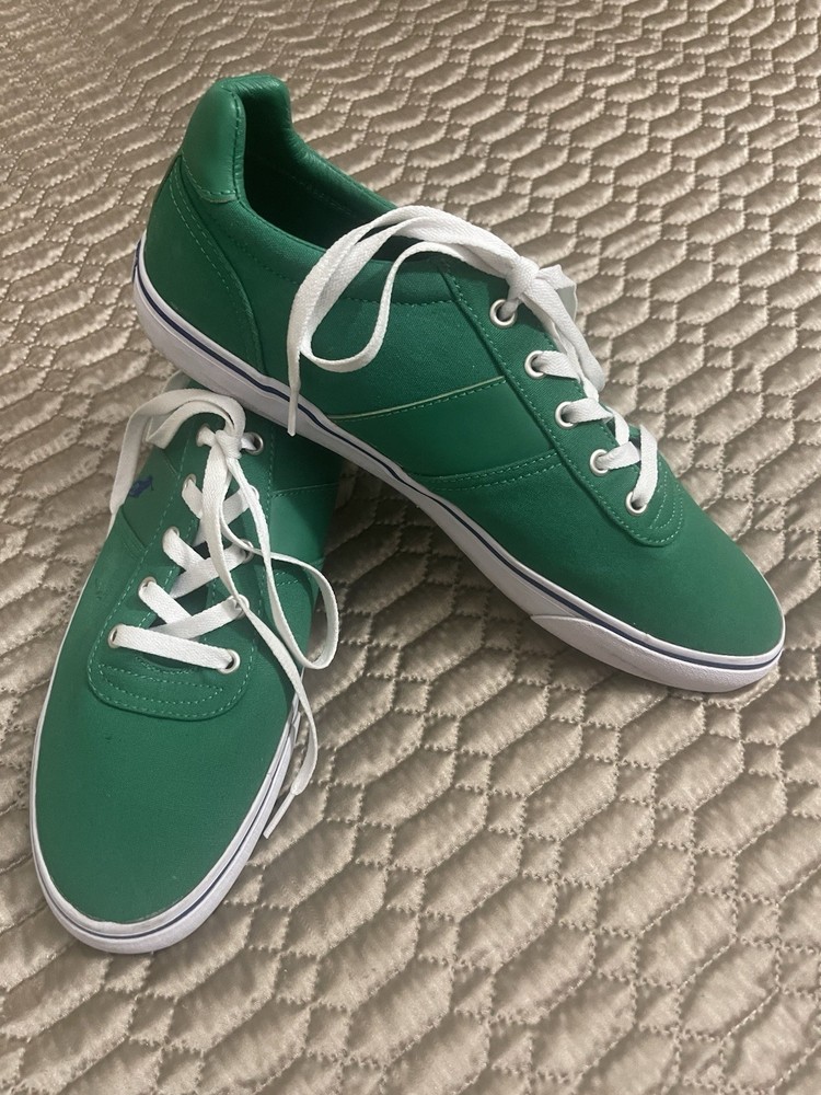 Polo Ralph Lauren Men's size 12 lace up sneakers.  Green. excellent condition