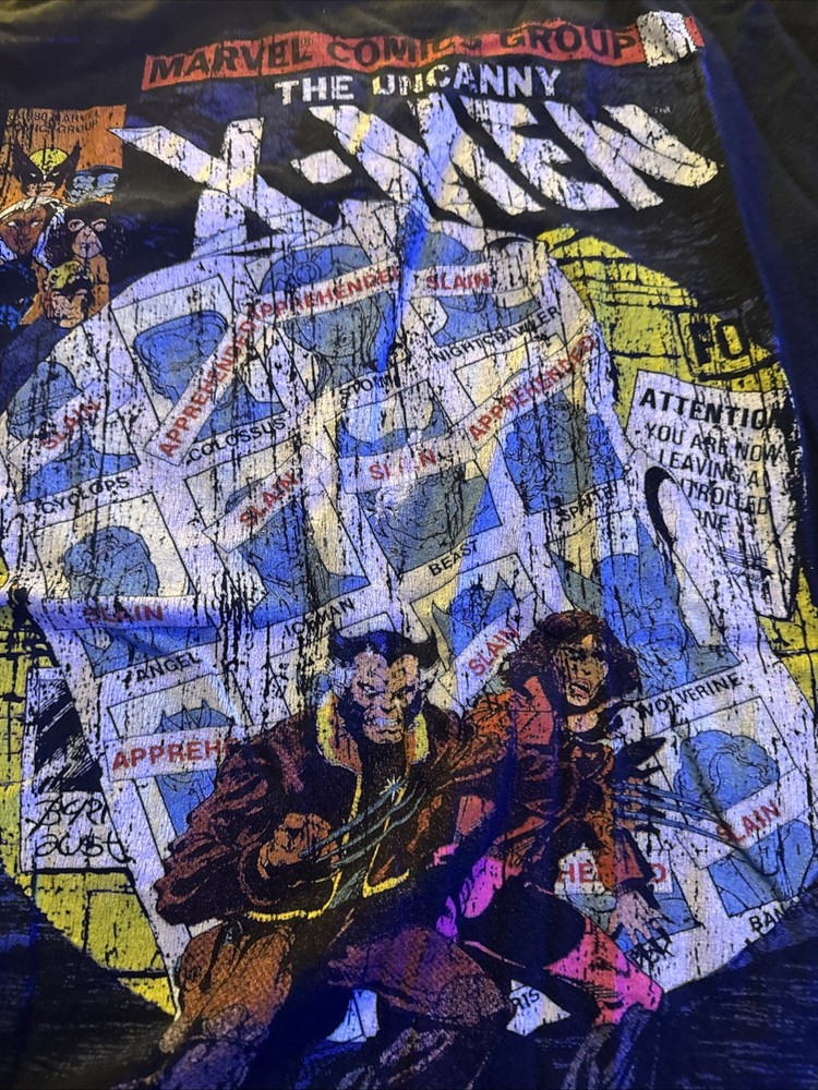 Uncanny XMen Marvel Comics Days Of Future Past Vintage T Shirt XL Rare Wolverine