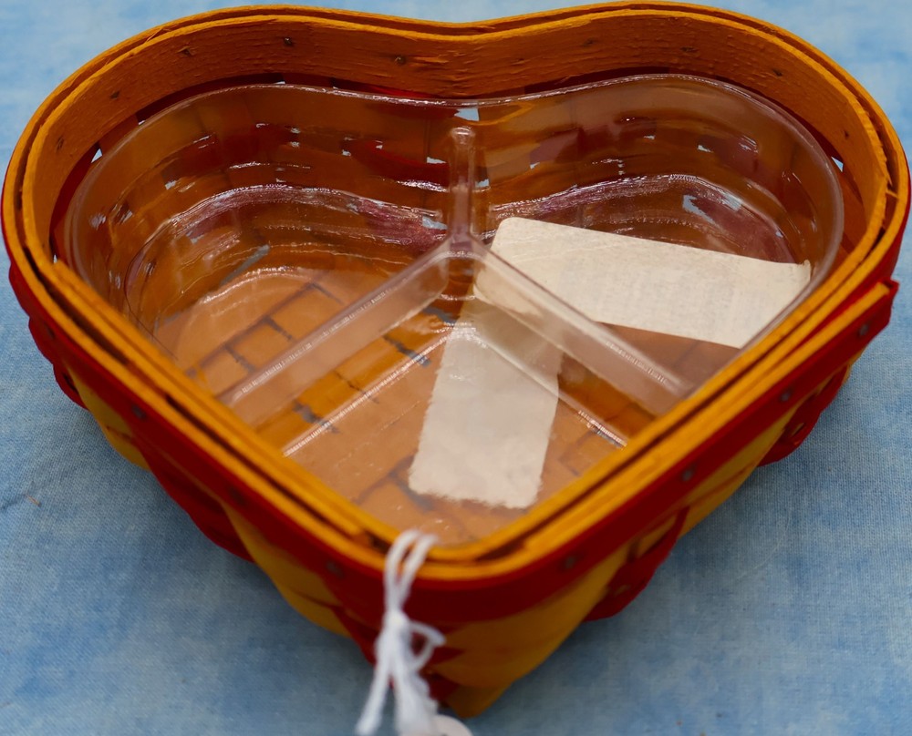 Longaberger 2000 Century Celebration Little Love Basket 2 Protectors