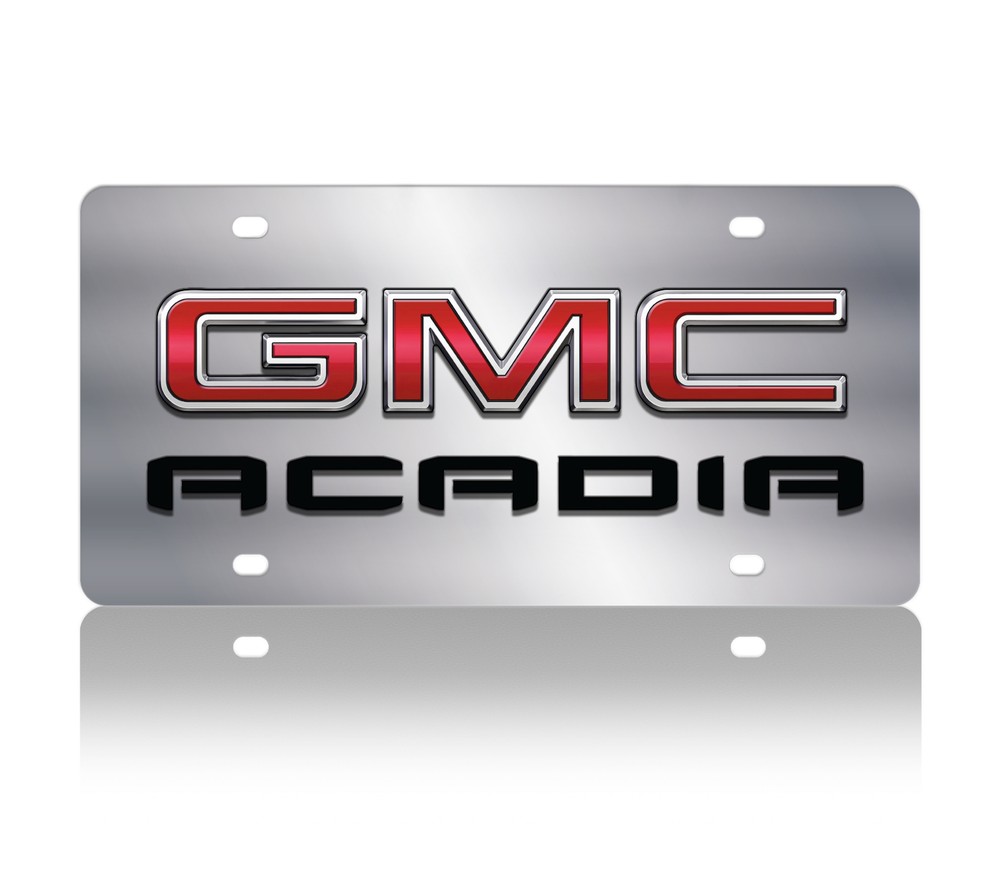 GMC Acadia 3D Chrome Stainless License Plate Emblem Official Licensed-image