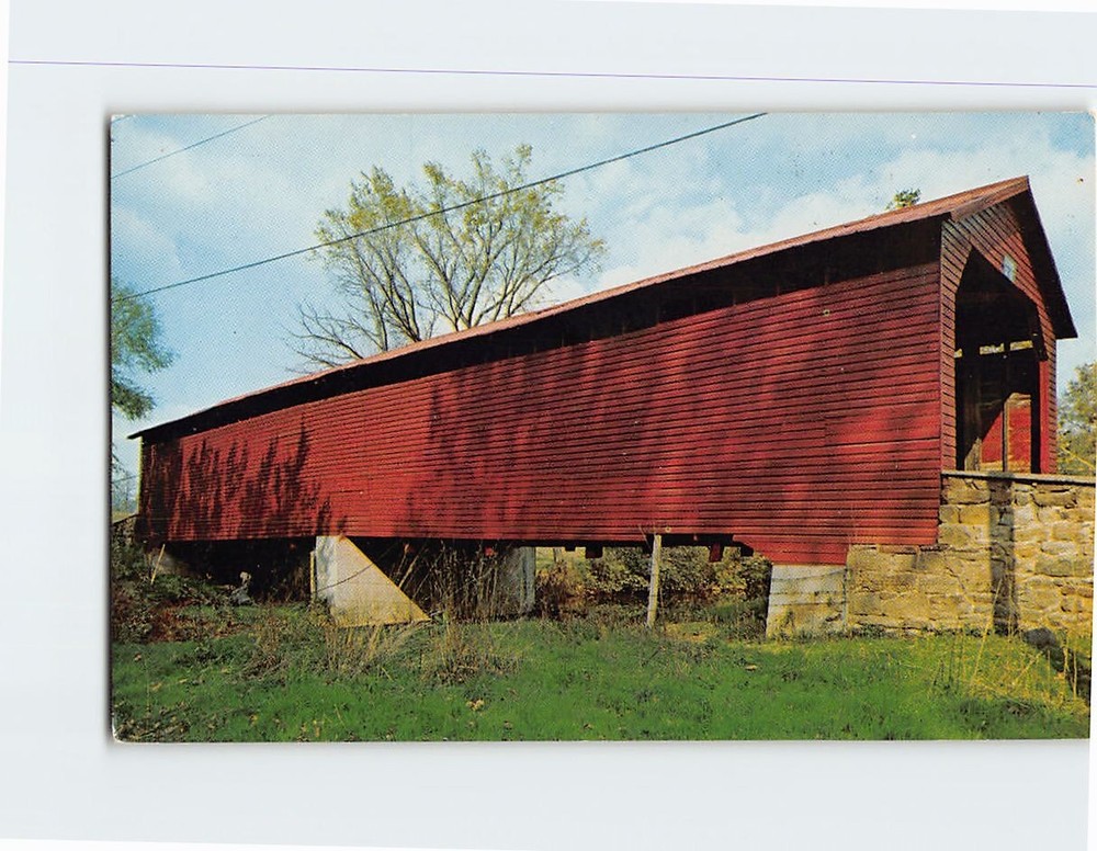 Postcard Utica Road Covered Bridge Frederick County Maryland USA