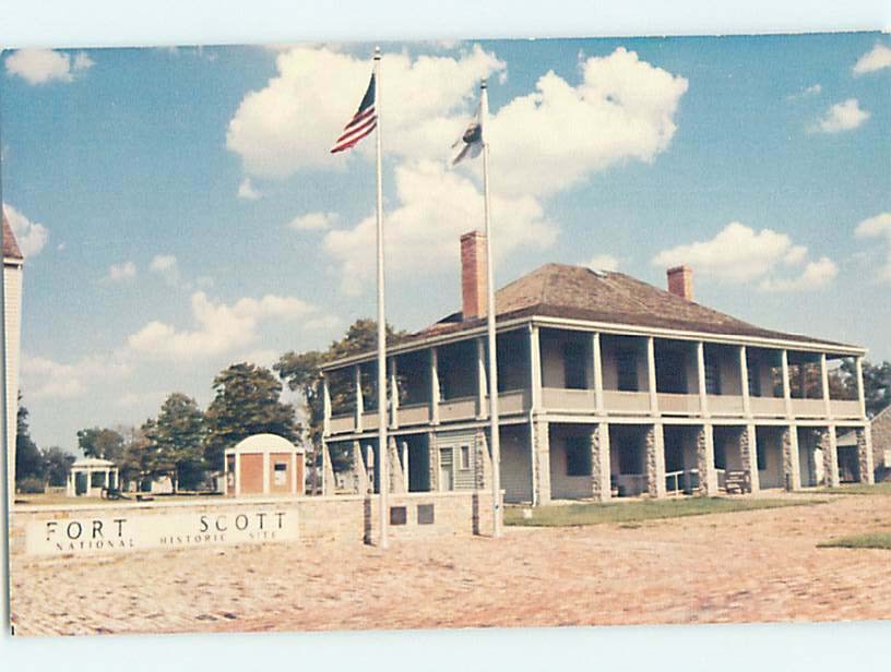 Pre-1980 MILITARY SCENE Fort Scott Kansas KS m/09 AF7924@