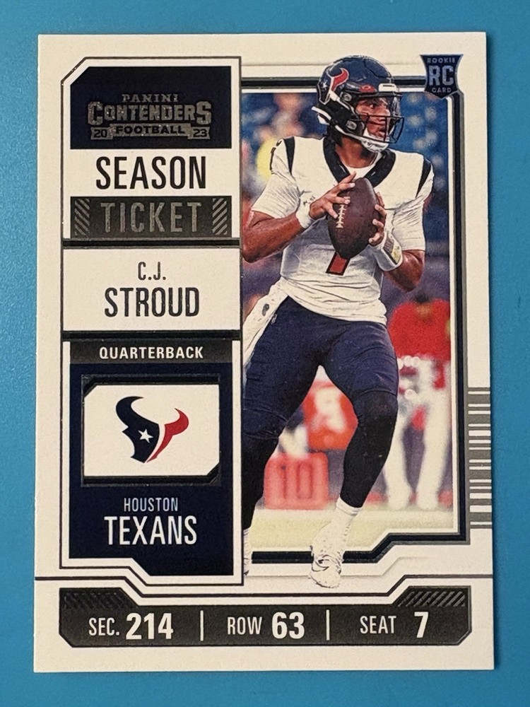 2023 Contenders C.J. Stroud RC Season Ticket #40 Houston Texans 🔥🔥