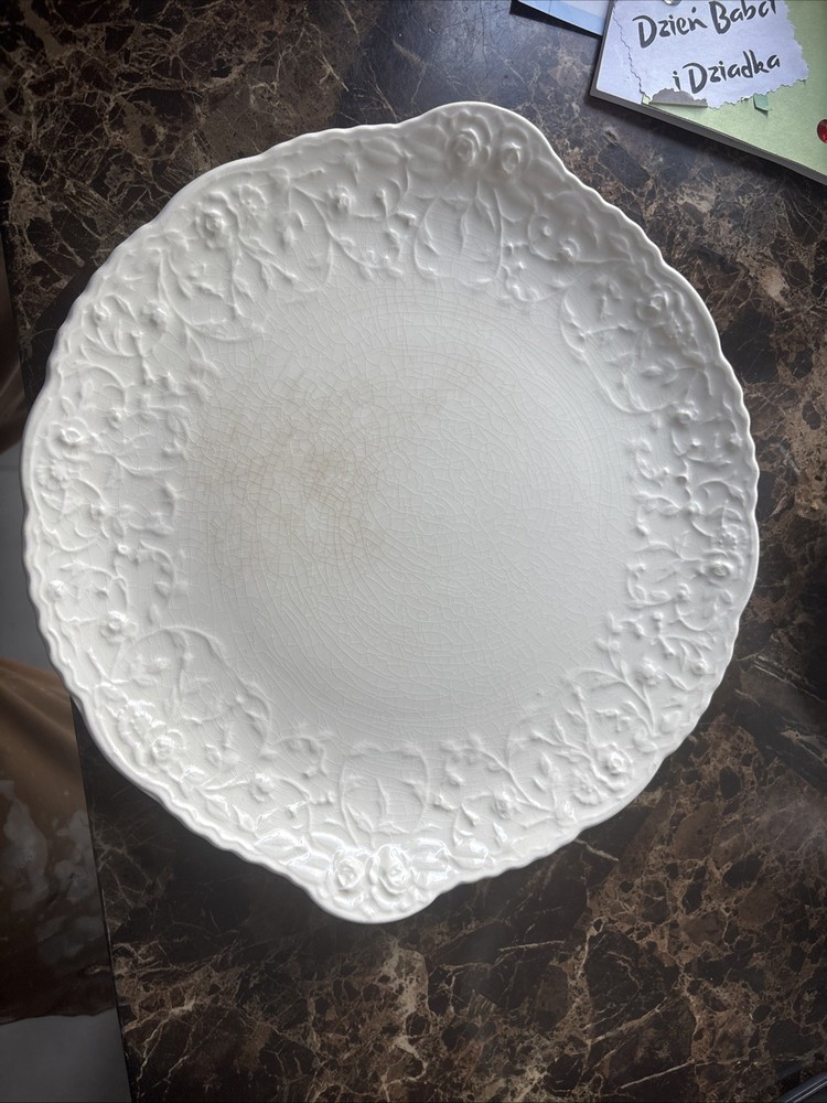 Pope-Gosser Rose Point Handled Cake Plate