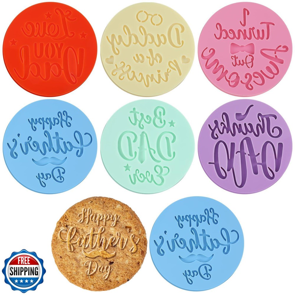 6-Piece Zubebe Cookie Stamp Set for Fondant & Cake Decorating