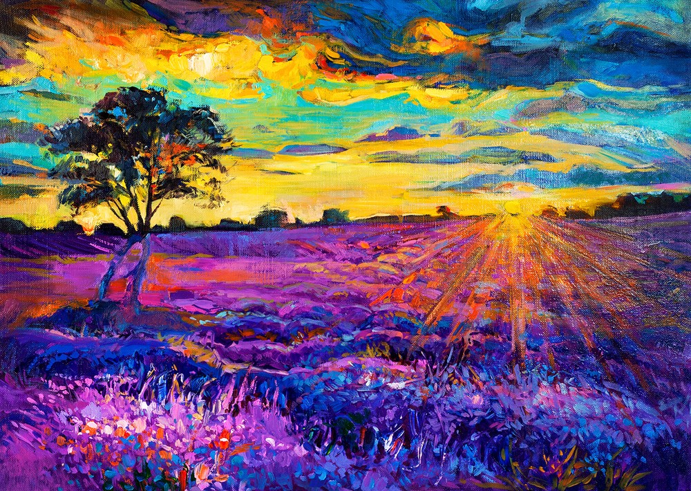 art painting print australia landscape sunset modern abstract large  60cm x 50cm