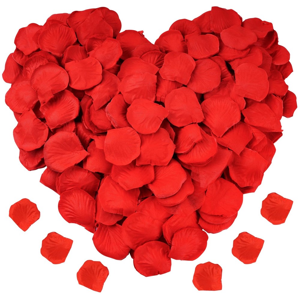 1200 PCS Artificial Silk Rose Petals Decoration for Romantic Night, Wedding, ...