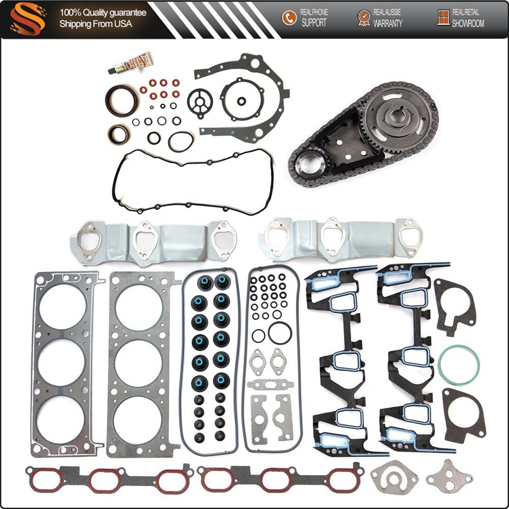 Timing Chain Kit with Full Gasket Set for 2000-2003 Chevy Venture 3.4L Engine