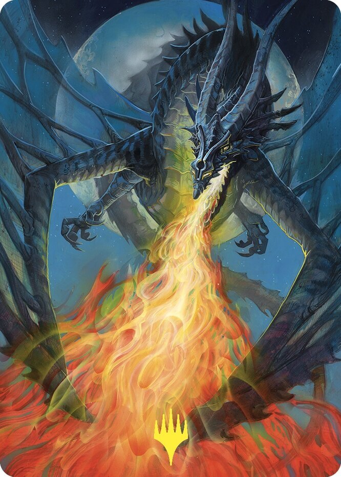 1x Art Series (65/81) PLANESWALKER STAMP - Balefire Dragon MTG Commander Masters