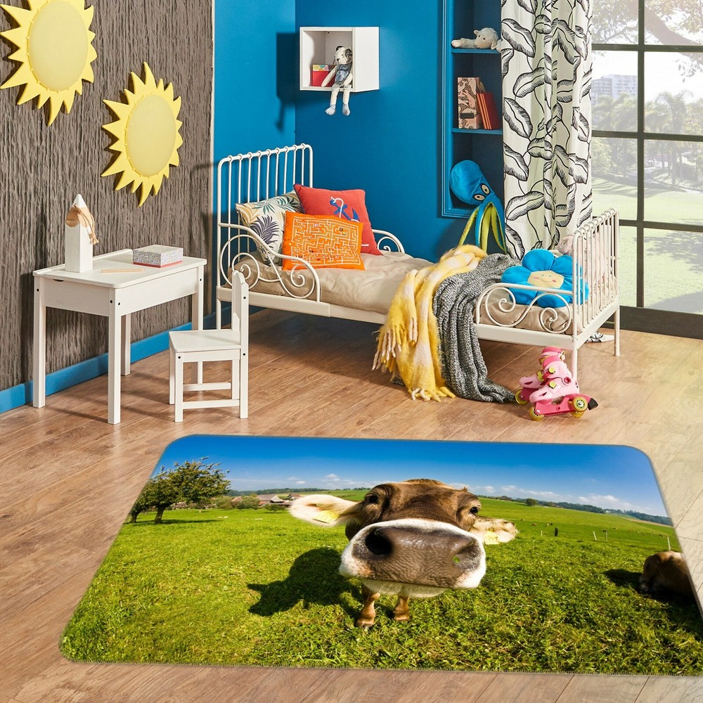 3D Grassland Pasture O816 Animal Non Slip Rug Mat Elegant Photo Carpet Fay