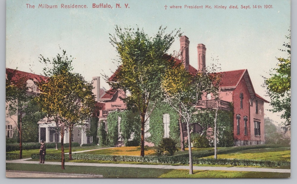 State View~Milburn Residence Buffalo New York~Vintage Postcard