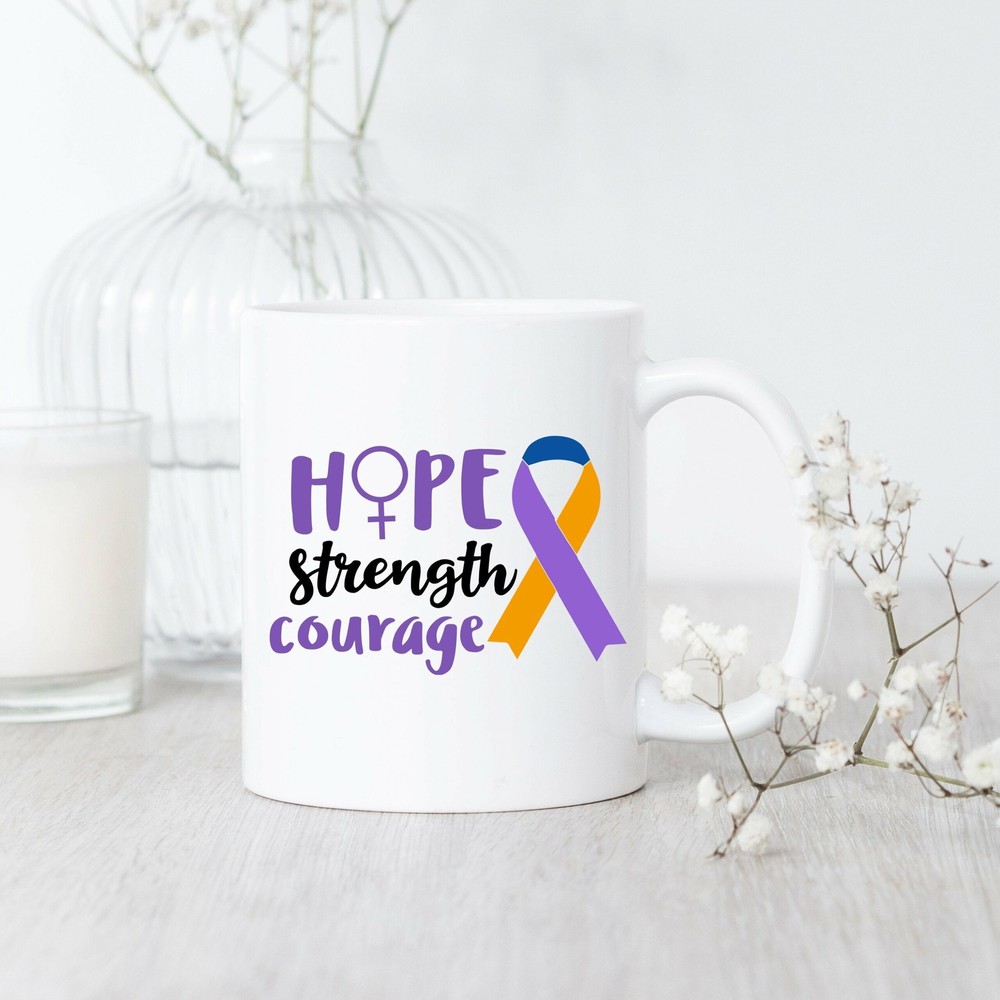 Taza de coraje fuerza para cáncer de vejiga esperanza cáncer de vejiga regalo para cáncer de vejiga