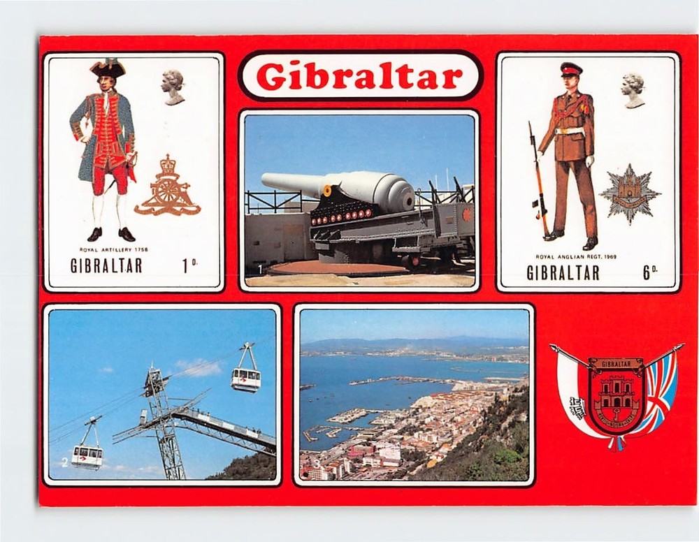 Postcard Gibraltar British Overseas Territory
