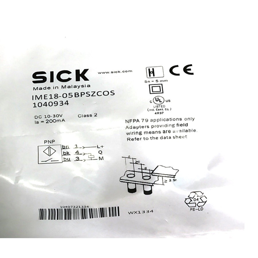 IME18-05BPSZCOS Inductive proximity sensors, PNP, New✦Kd #am
