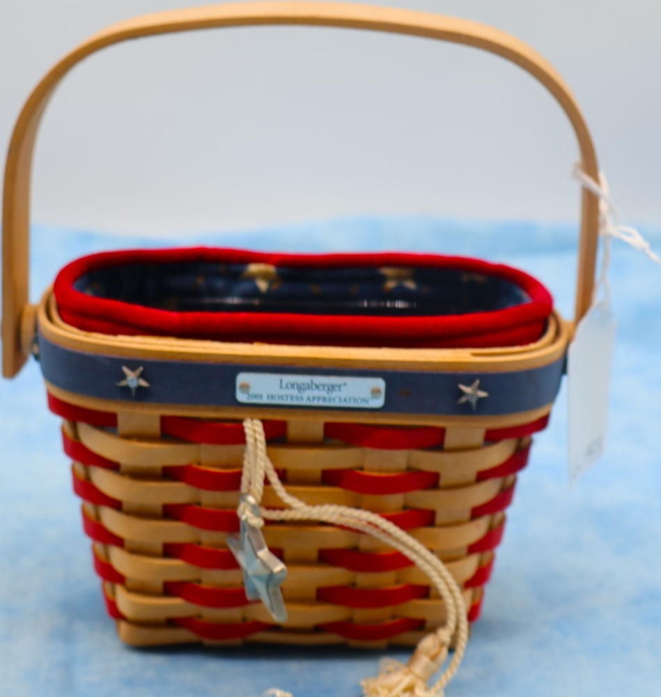 Longaberger 2001 Hostess Appreciation Inaugural Basket Liner Protector Charm