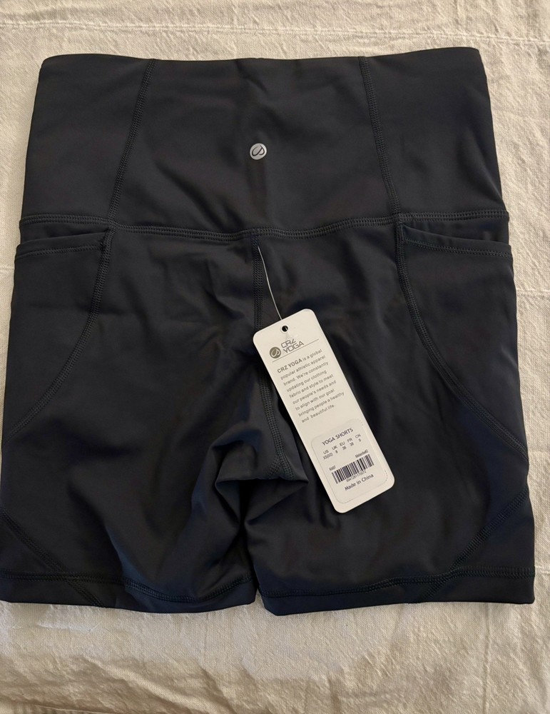 CRZ YOGA Women's Quick-Dry Athletic Sports Running Workout Shorts SZ XS Gray NWT