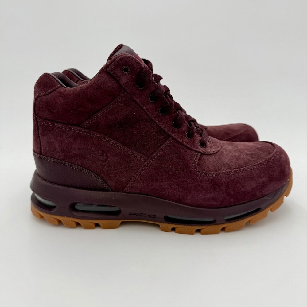 Nike ACG Air Max Goadome Burgundy Leather Hiking Boots Men's Size 10.5