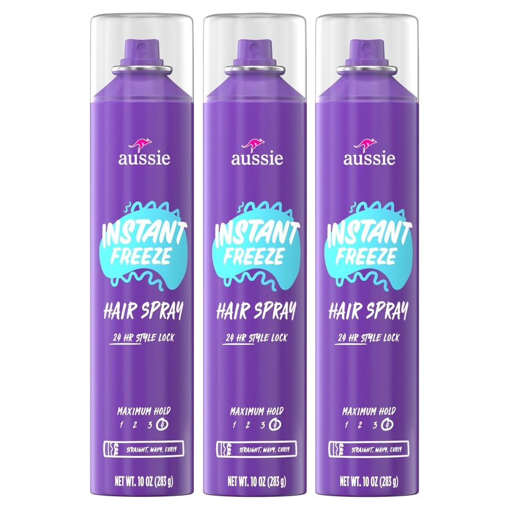 Long-lasting hold hair spray with jojoba oil and sea kelp 10 oz 3-pack
