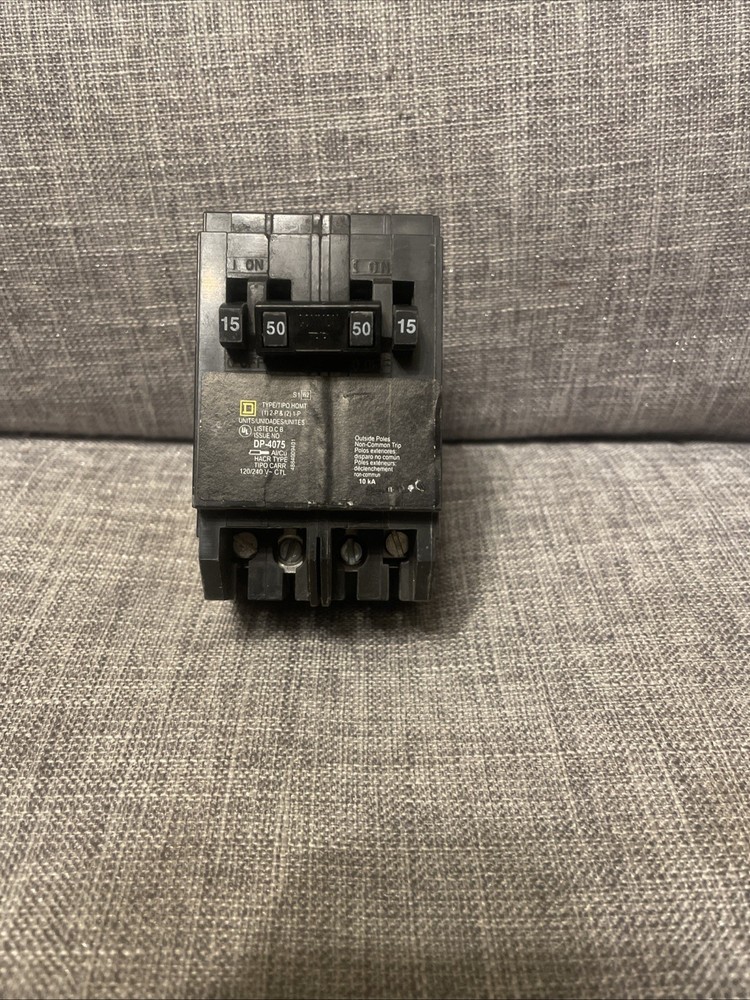 Square D HOMELINE Quad Tandem Circuit Breaker 1-50 Amp Double/2-15 Amp Singles