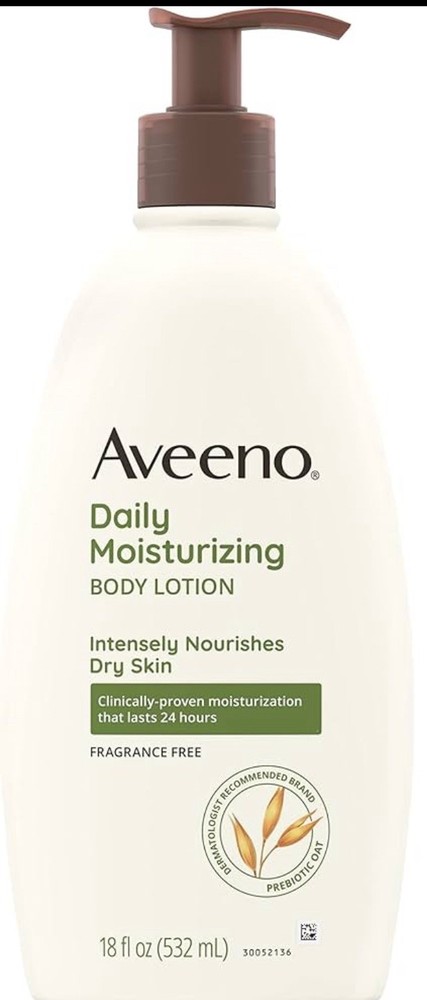 Aveeno Daily Moisturizing Body Lotion for Dry Skin with Prebiotic Oat 18 Fl Oz