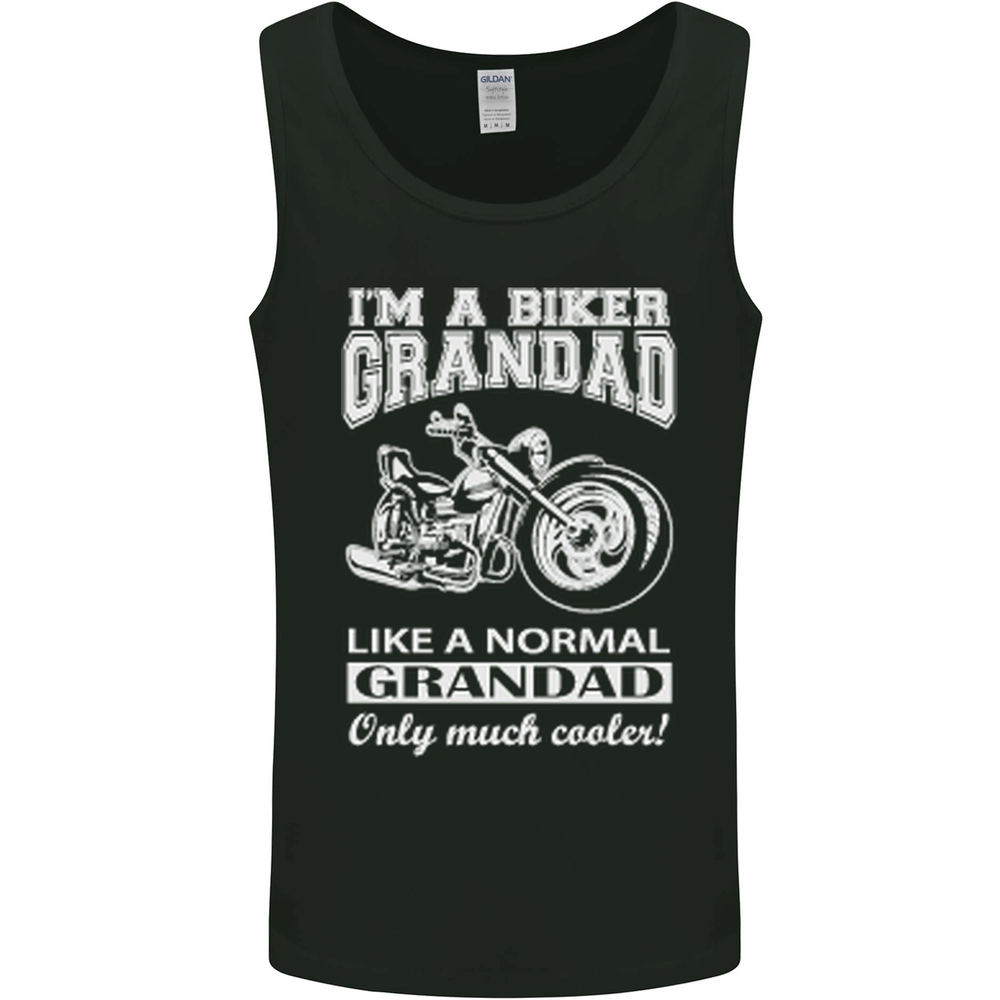 Biker Grandad Motorbike Vest Tank Top for Grandparents Day