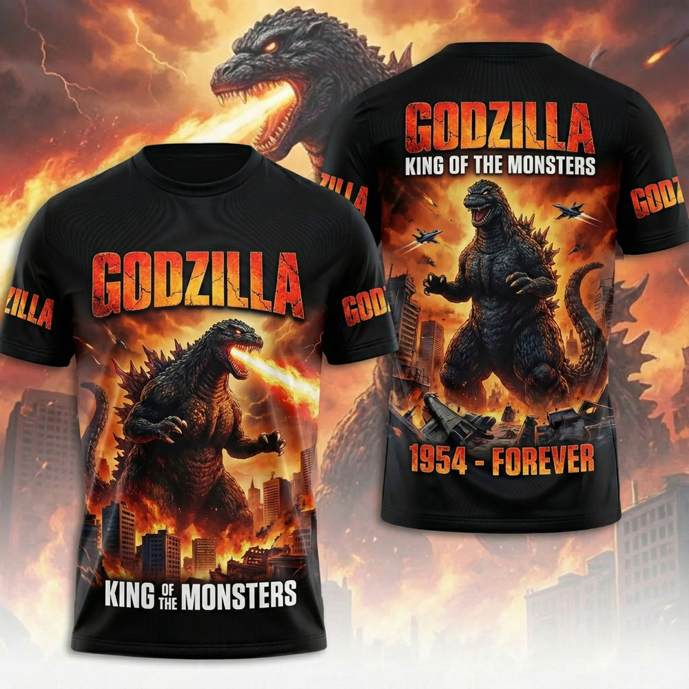 Godzilla King of the Monsters All Over Print Shirt - Size S to 5XL