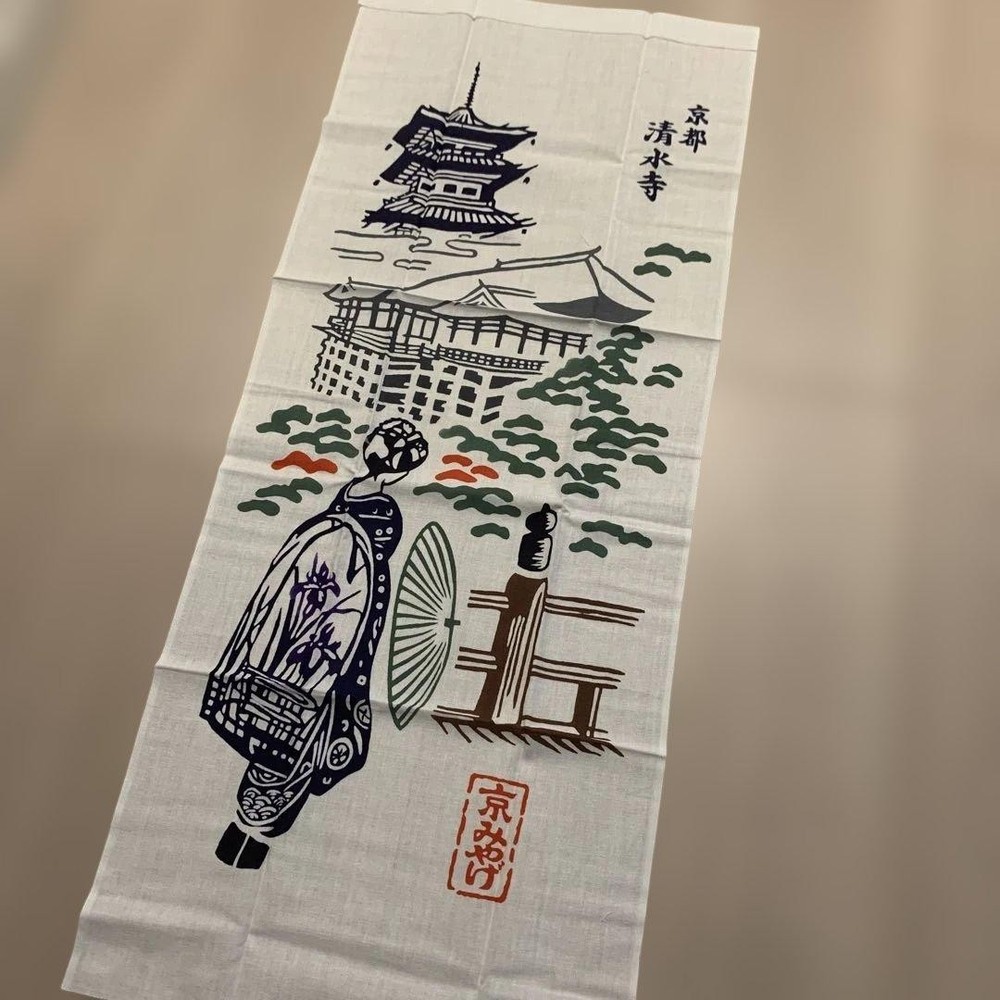 Japanese Tenugui Towels Kyoto Kiyomizudera souvenir