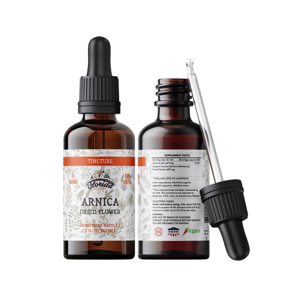 Arnica Tincture Organic Arnica Extract Arnica Montana Dried Flower Herbal Sup...