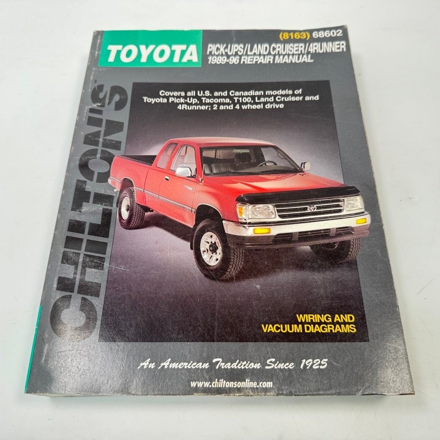Toyota Pick-ups Land Cruiser 4Runner Repair Manual 1989-96 Chilton Automotive