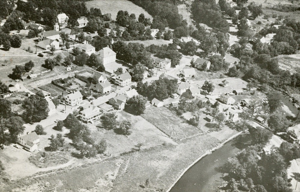 Aerial View Assonet Village, Freetown, MA 1960’s Postcard