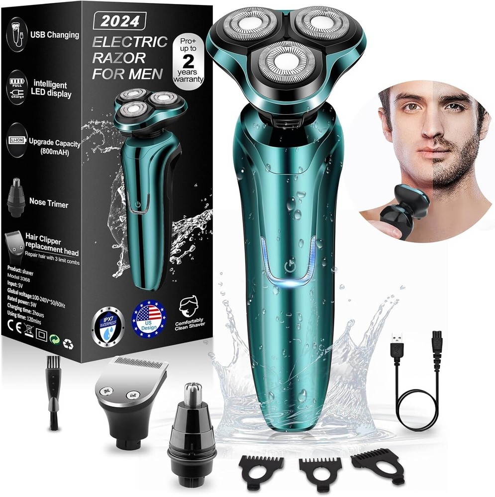 Recortadora De Barba Rasuradora Recargable Para Hombre Maquina Afeitar Rasurar